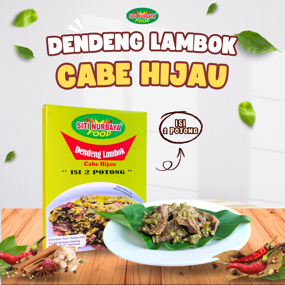 

Dendeng Lambok/Basah Cabe Hijau 125g Isi 2 Potong