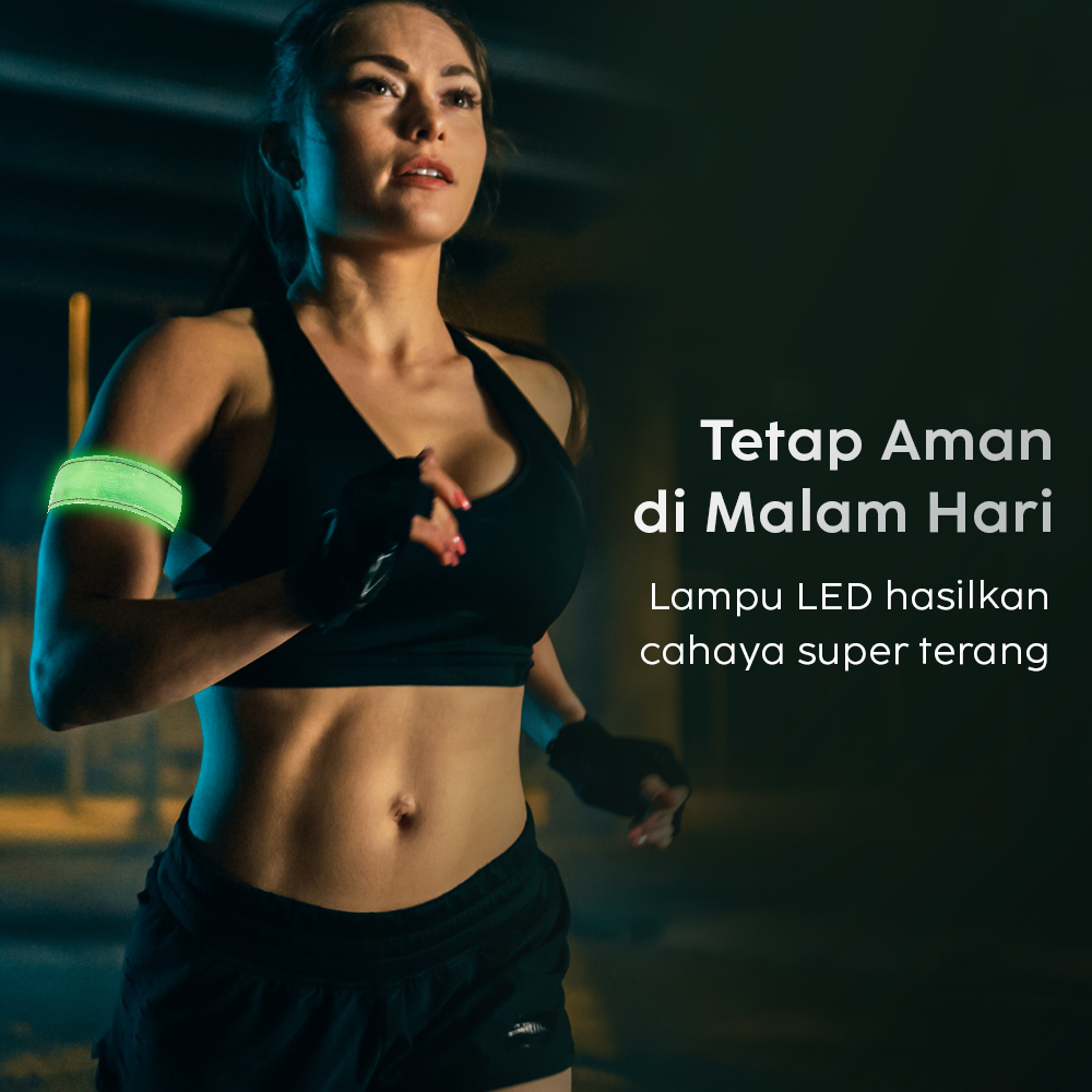 Gelang Kompas Pisau Survival / Gelang LED LIGHT Sport Armband Wristband Safety Belt Running Jogging 