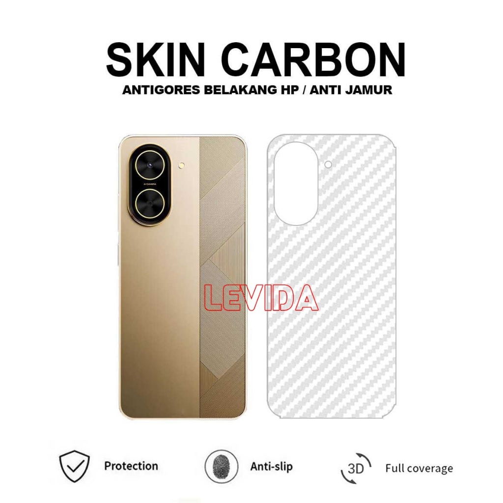 Skin Carbon Poco F7 Poco C71 Poco F7 Pro Poco F7 Ultra  Skin Back 3D Antigores Skin Carbon Poco F7 P