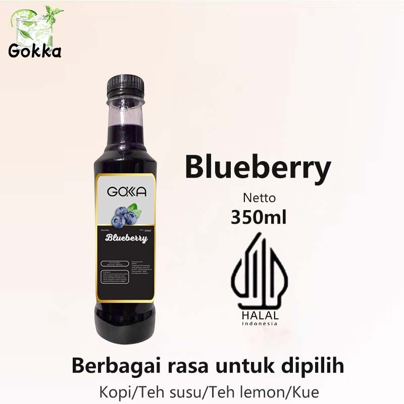 

Gokka Blueberry Sirup 350ml - Delicious Blueberry Flavor Syrup / Sirup Blueberry