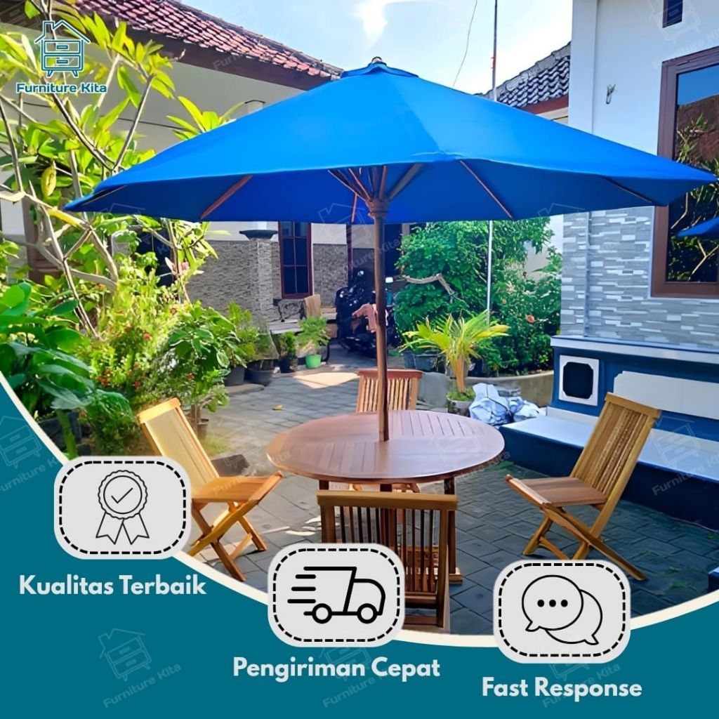 READY STOK  KAIN PAYUNG TAMAN / KAIN COVER ATAP TENDA MEJA PAYUNG TAMAN / KAIN PAYUNG TERAS CAFE BAG