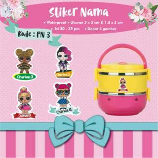 

[50 pcs] Stiker nama anak VINYL 4 gambar untuk buku, pensil, tumbler, kotak makanan