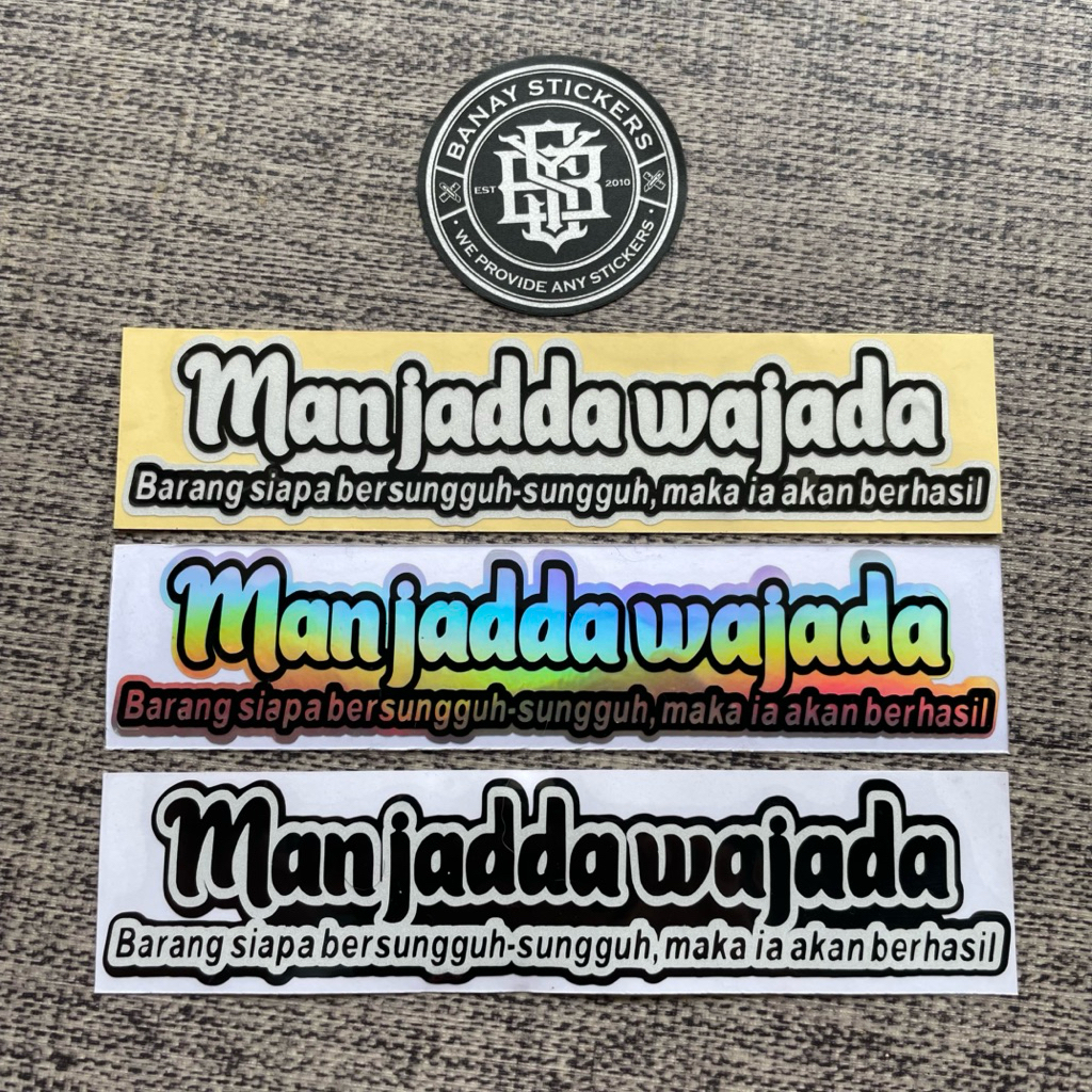 Sticker Stiker Man Jadda Wajada Cutting