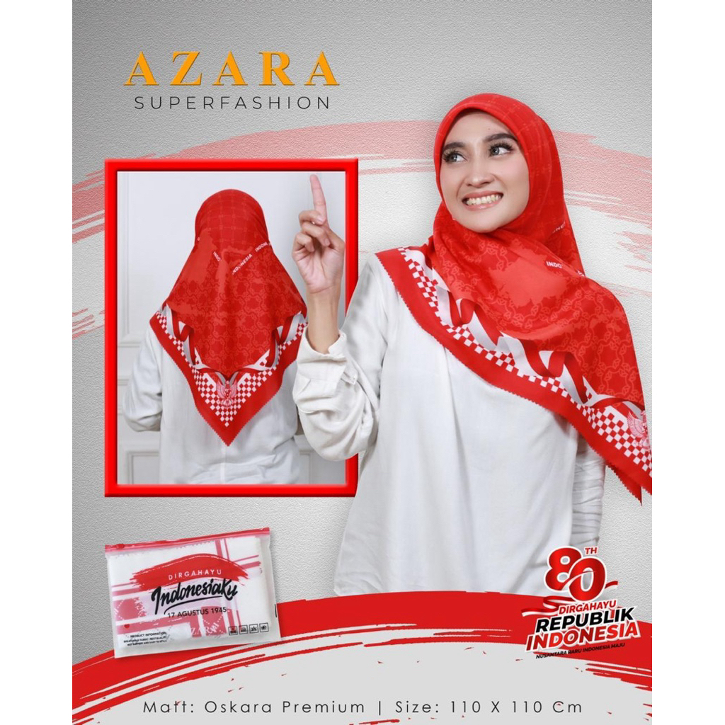 hijab segi empat kemerdekaan hijab merah putih bendera