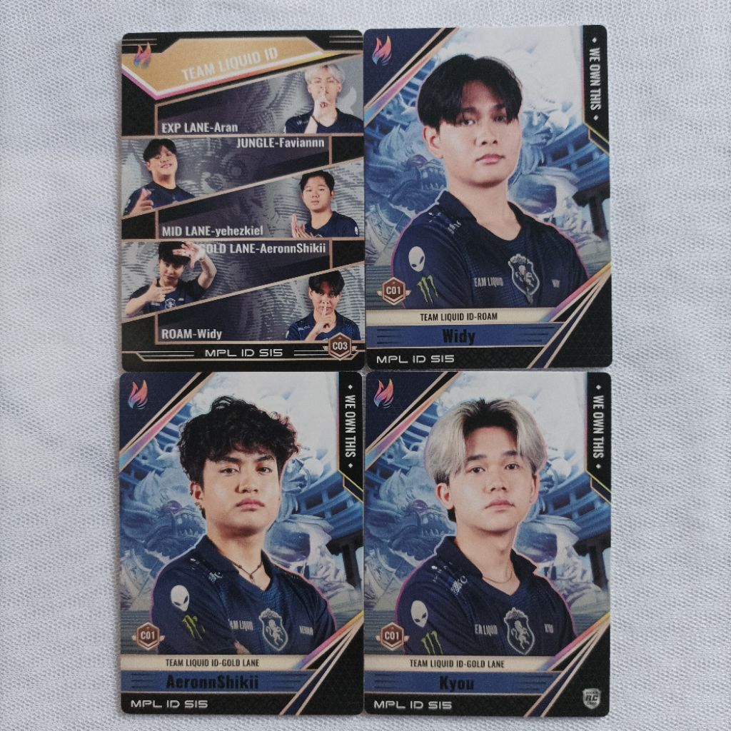 MPL Cards Team Liquid ID TLID Selected MPL Card Aeronshikii Kyou Widy