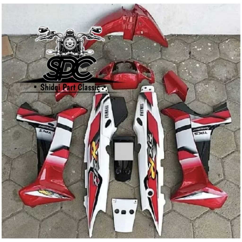 PAKET BODY FULL SET YAMAHA FIZ R FIZR F1Z R NEW TAHUN 2001 VEGA R LAMA WARNA MERAH MAROON MARUN KOMB