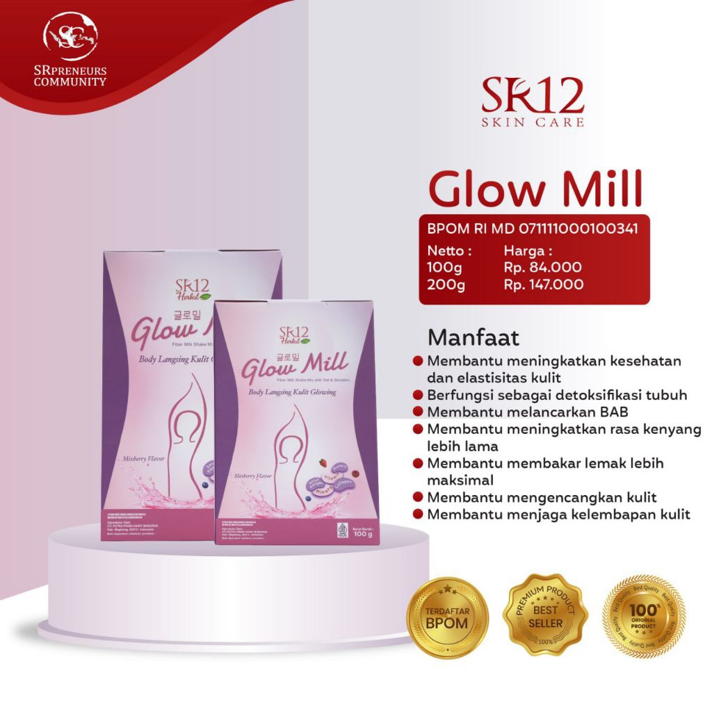 

SR12 Herbal Glow Mill body langsing kulit glowing