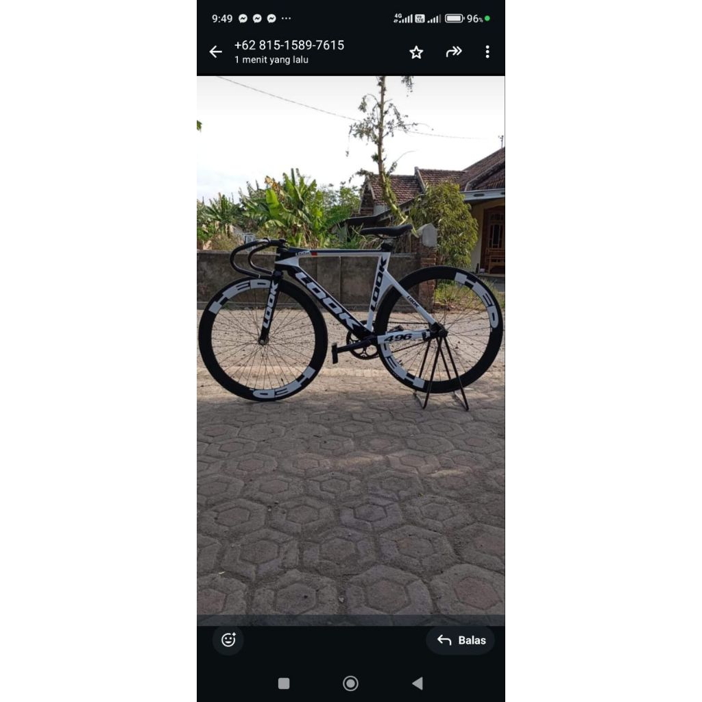 fixie look pola hitam putih murah