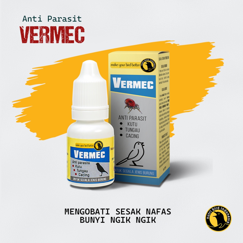 VERMEC  Obat Burung Sesak Nafas,Suara Serak dan Suara Menghilang