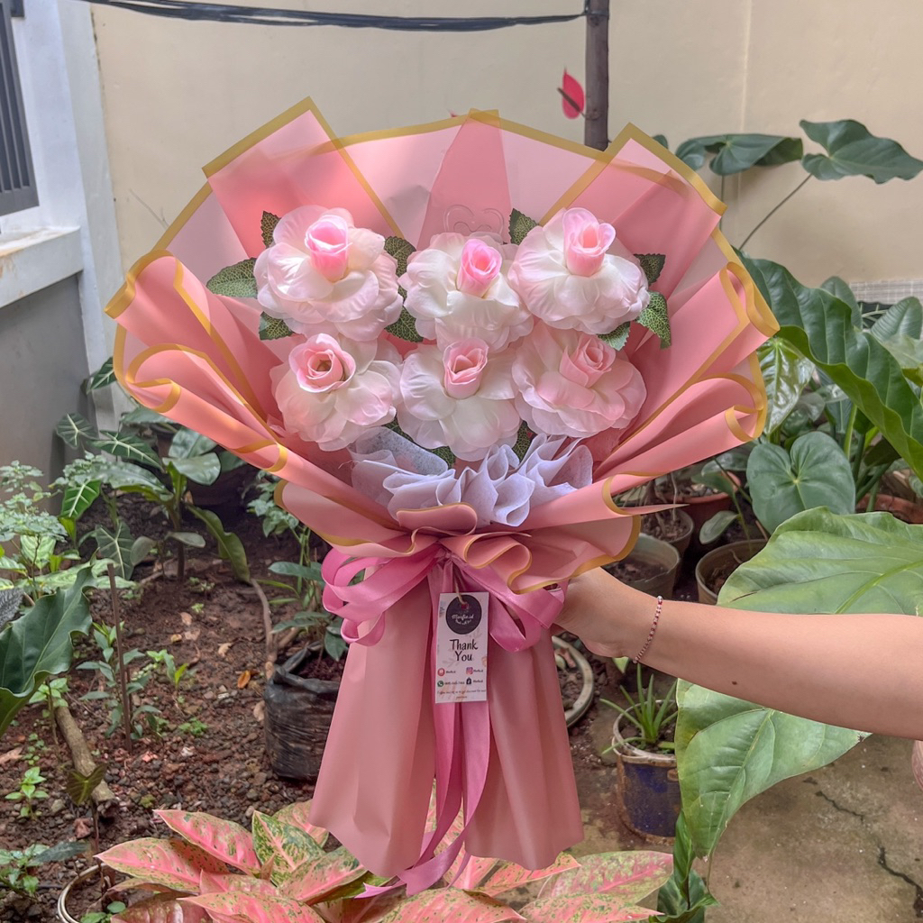 Buket Bunga Rosie Mawar Artificial Buket bunga mawar