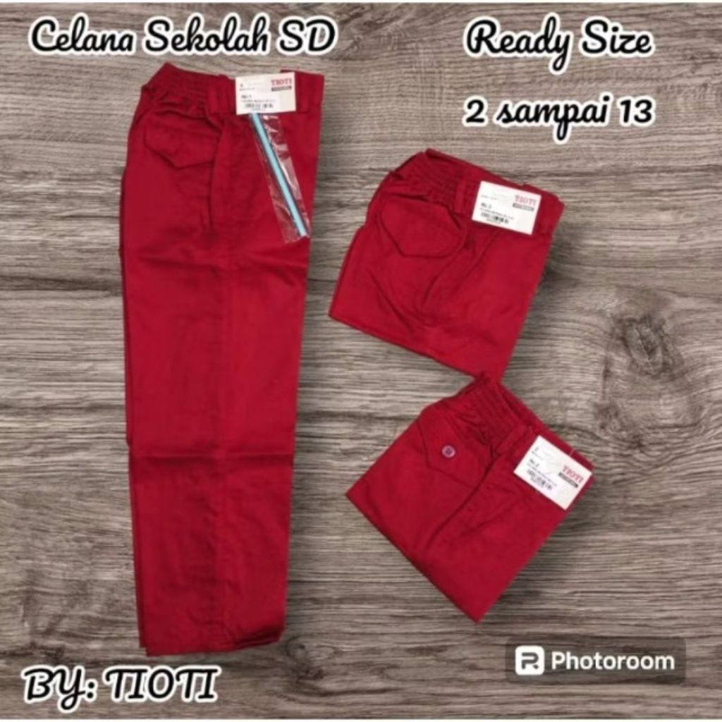 TIOTI CELANA SD MERAH & PRAMUKA PANJANG SERAGAM SEKOLAH