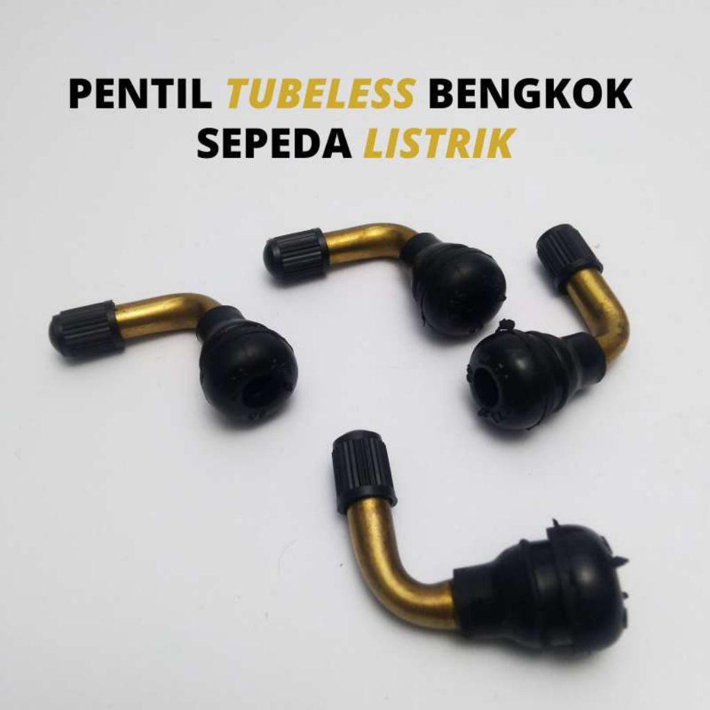 pentil tubles sepeda listrik bengkok asli 1pcs,pentil tubles sepedha listrik berkualitas