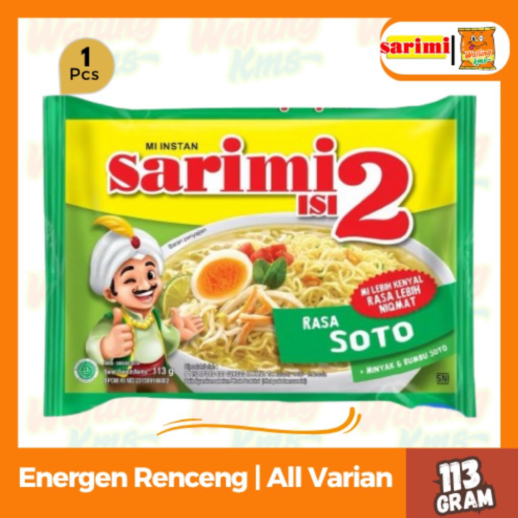 

Sarimi isi 2 Mi Rasa Soto 113g Mie Kuah Enak