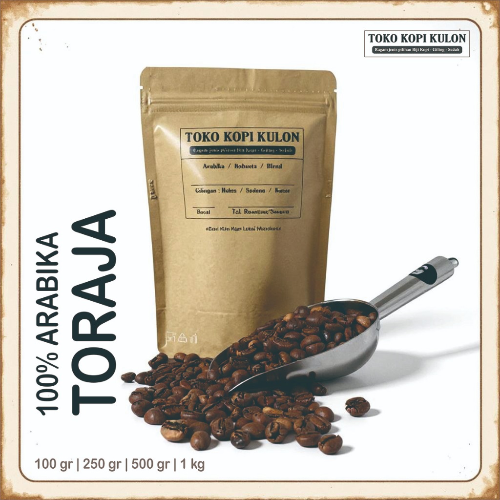 

ARABIKA TORAJA - Toko Kopi Kulon - Giling Halus/Medium/Kasar - 100 gram