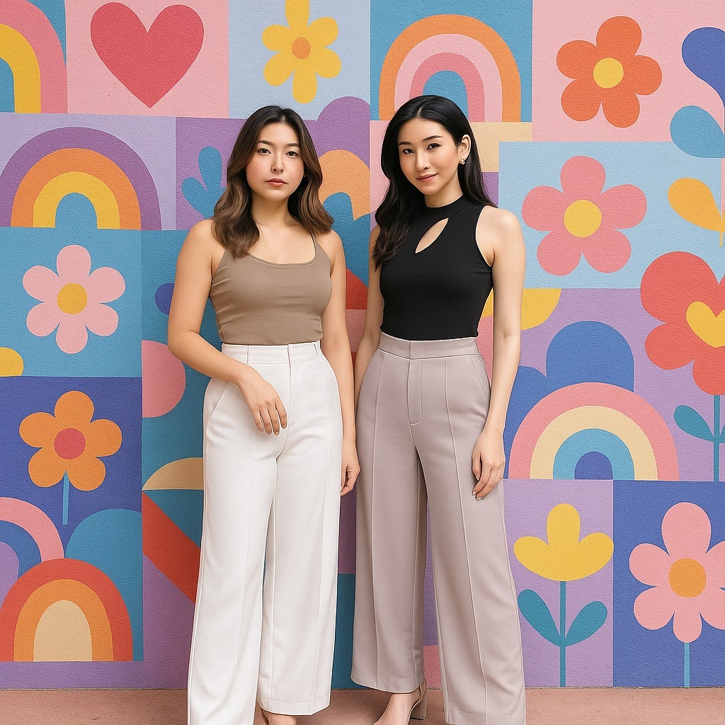 Kulot Scuba Cubit Premium wanita - Celana Kulot Putih Highwaist Jumbo - Bawahan Celana Kulot Wanita