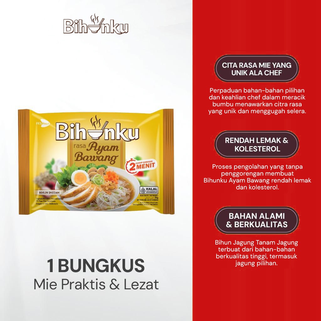 

Paket Bundling - Bihunku Instan - Ayam Bawang - 55gr - 12pcs