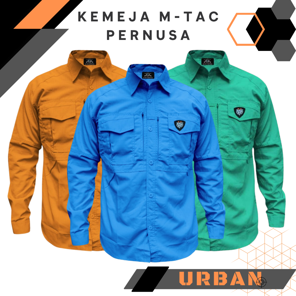 Kemeja Tactical Lengan Panjang Premium Pernusa M-TAC Series