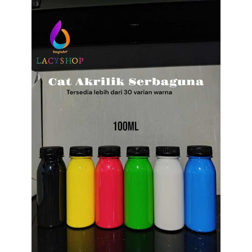 

Cat Akrilik Kemasan Ekonomis 100ML / Cat Serbaguna Cocok untuk Kayu/Kanvas/Tembok/Sterofoam dll