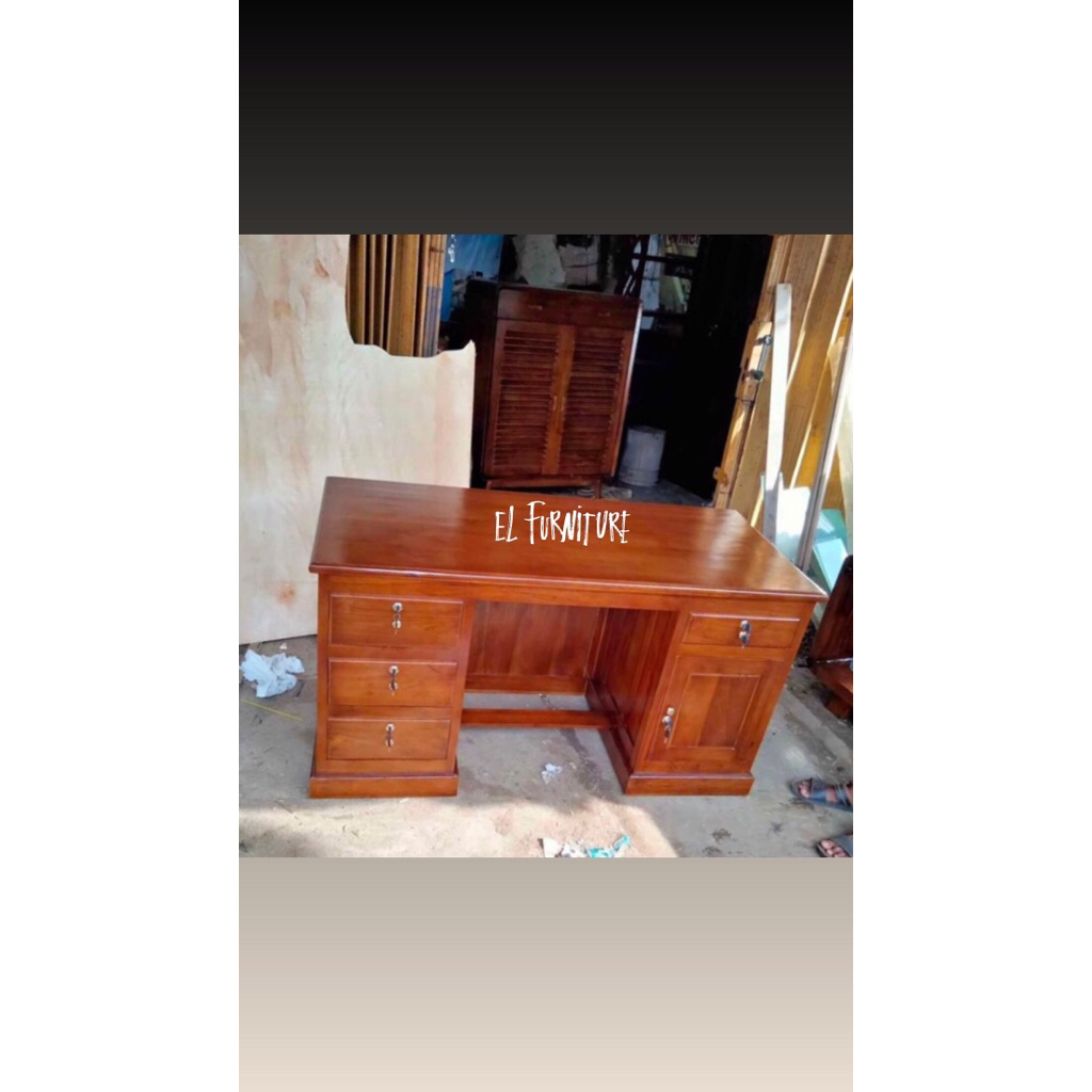 meja kantor 1 biro jati