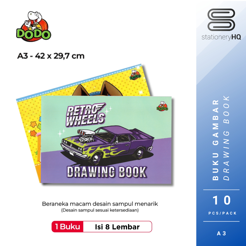 

(10 Pcs) Buku Gambar Dodo A3