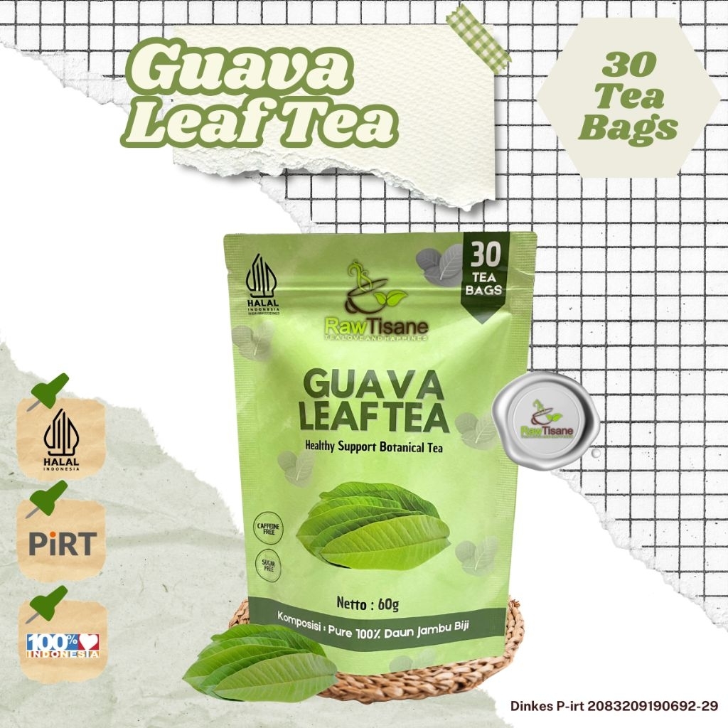 

Guava Leaf Tea : Teh celup Daun jambu biji / isi 30 Tea Bag