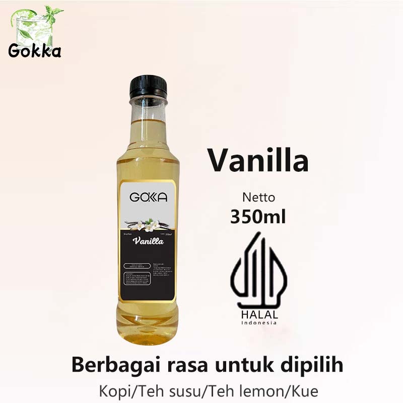 

GOKKA Vanilla Syrup 350ml Sirup Flavoured Bartender Kopi / Halal Sirup Vanila