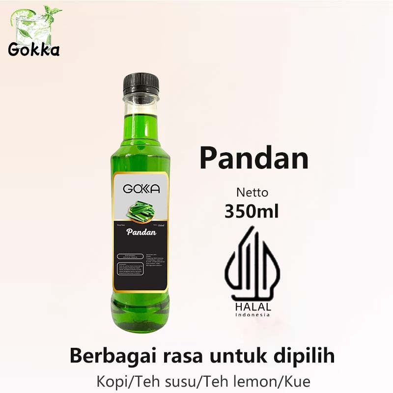 

GOKKA Pandan Syrup 350ml Sirup Flavoured Minuman Bartender Kopi / Halal Sirup Pandan