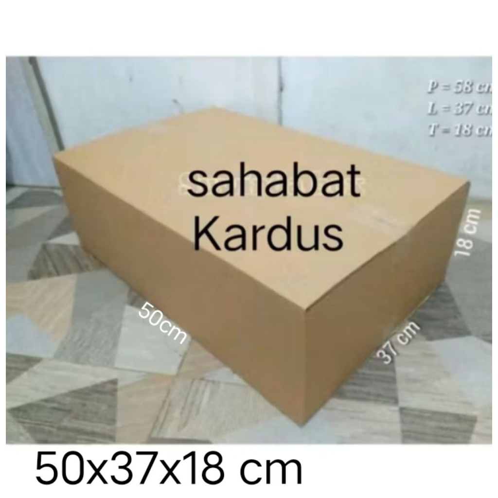

kardus box Ukuran 50x37x18 cm single wall polos