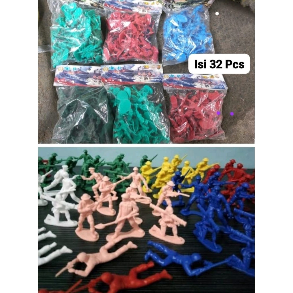 Mainan Anak Tentara Kecil Kecil isi 32 Pcs