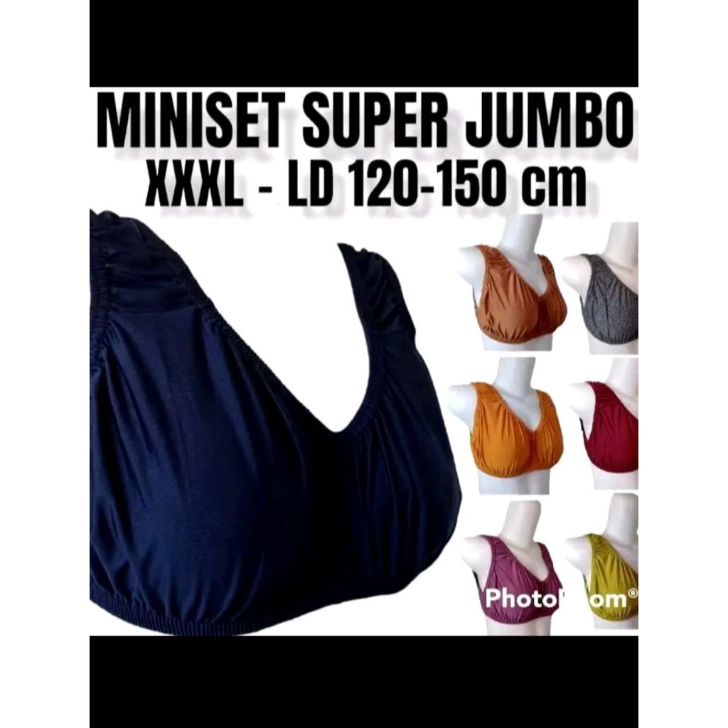 Paket Murah Bh Super Jumbo 5pcs Bb 80-140kg LD 120 140 kg, Miniset Dewasa Tanpa Kawat