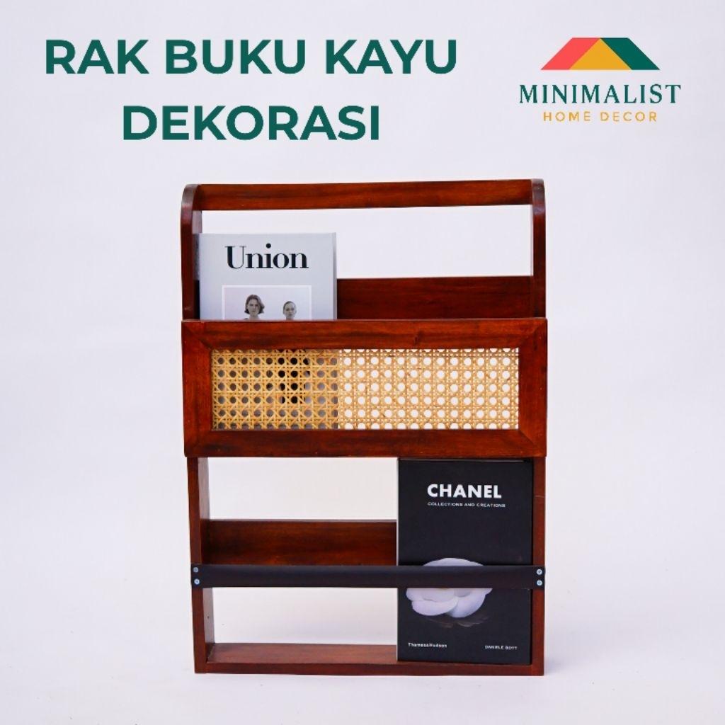 Rak Kayu dekorasi display rak buku dekorasi korea , korean organizer book , dekorasi dinding rak buk