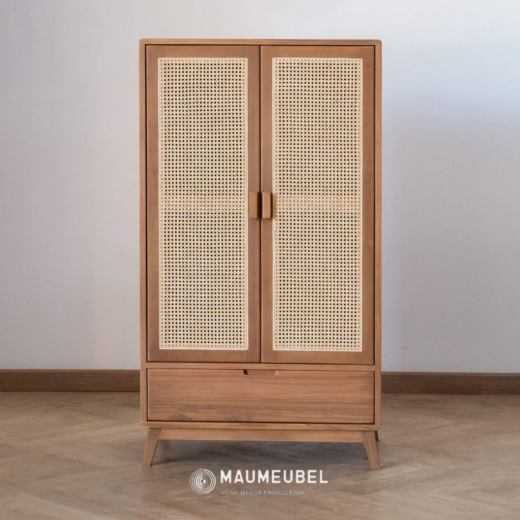 lemari pakaian minimalis pintu 2 lemari minimalis kayu jati
