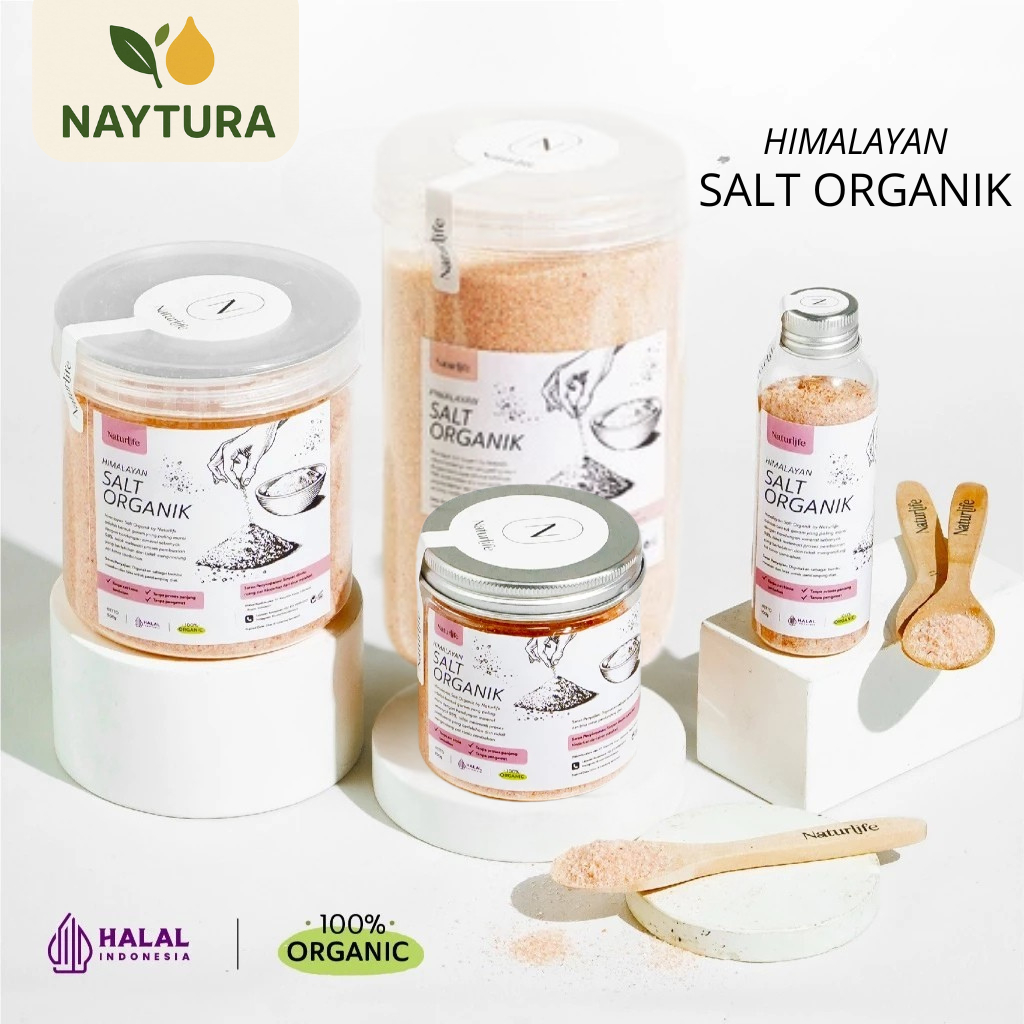 

Naytura - Himalayan Salt Organic / Garam Himalayan 100gram / 200gram / 500gram / 1kg /Pink Himalayan Premium / Himalayan Salt Organic / Garam Himalayan Halus / Garam Himalayan Premium / garam Himalayan MPASI / Garam himalayan Masak / Garam Himalayan Ori