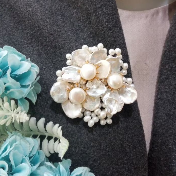 Hanaya Mutiara - Bros Mutiara Air Tawar Three Flowers Bros Kebaya Bros Cassual & Elegan