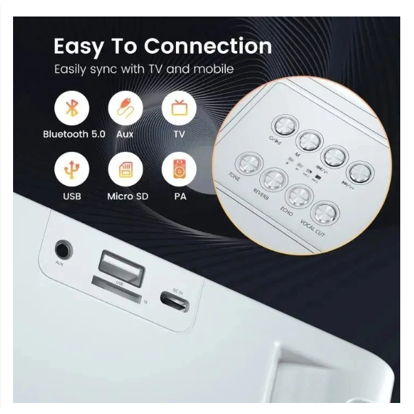 FLECO F-8894 - Speaker Karaoke RGB Wireless