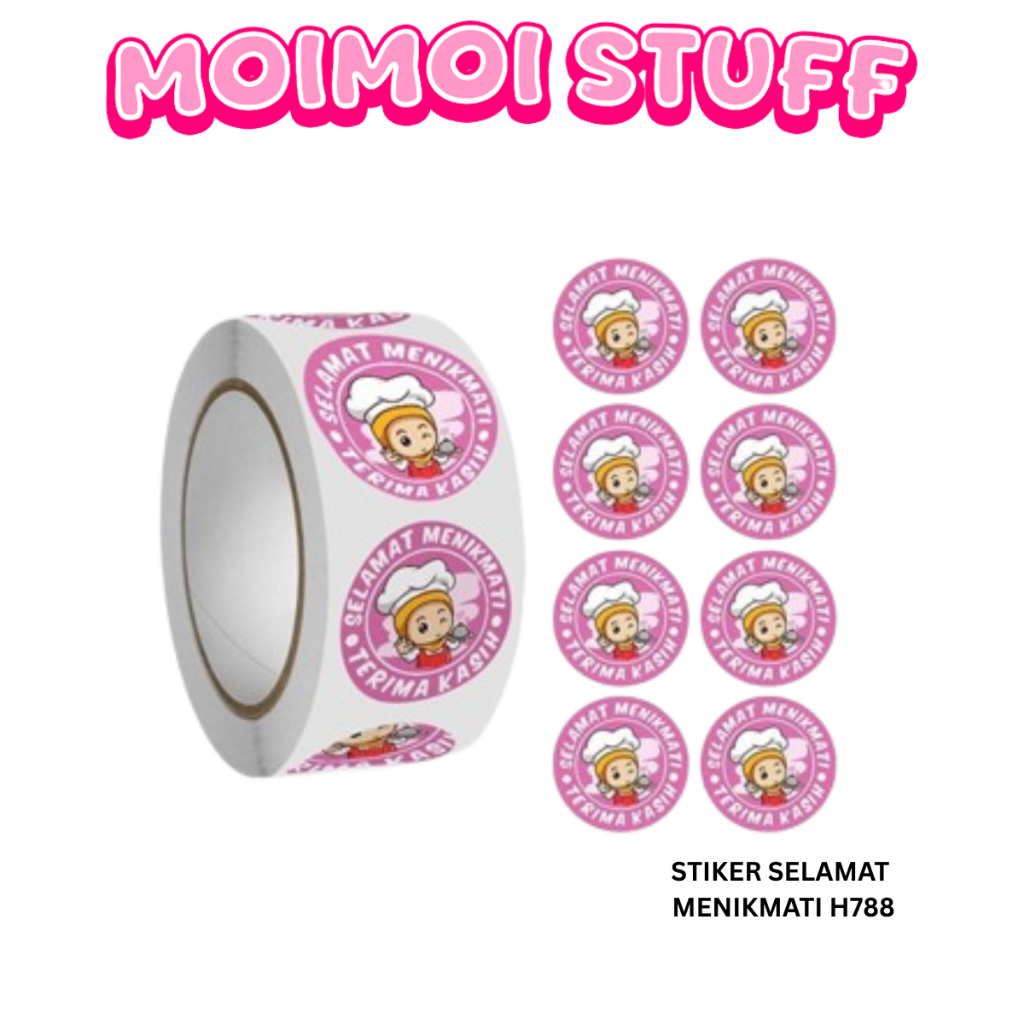 

MM - STIKER SELAMAT MENIKMATI H788 STICKER BULAT ROLL MAKANAN KUE THANK YOU TERIMA KASIH 500 PCS STIKER TERIMA KASIH SEAL LABEL ROLL HAPPY BIRTHDAY STICKER, STIKER KERTAS TERIMAKASIH