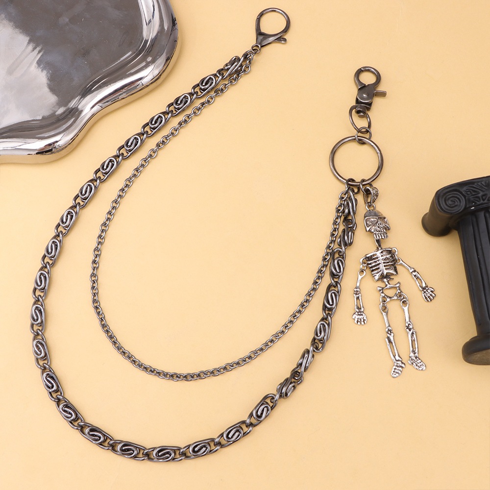 Rantai Punk Celana Hip Hop Punk Rock Metal Pants Waist Chain Bahan Logam Untuk Men Women