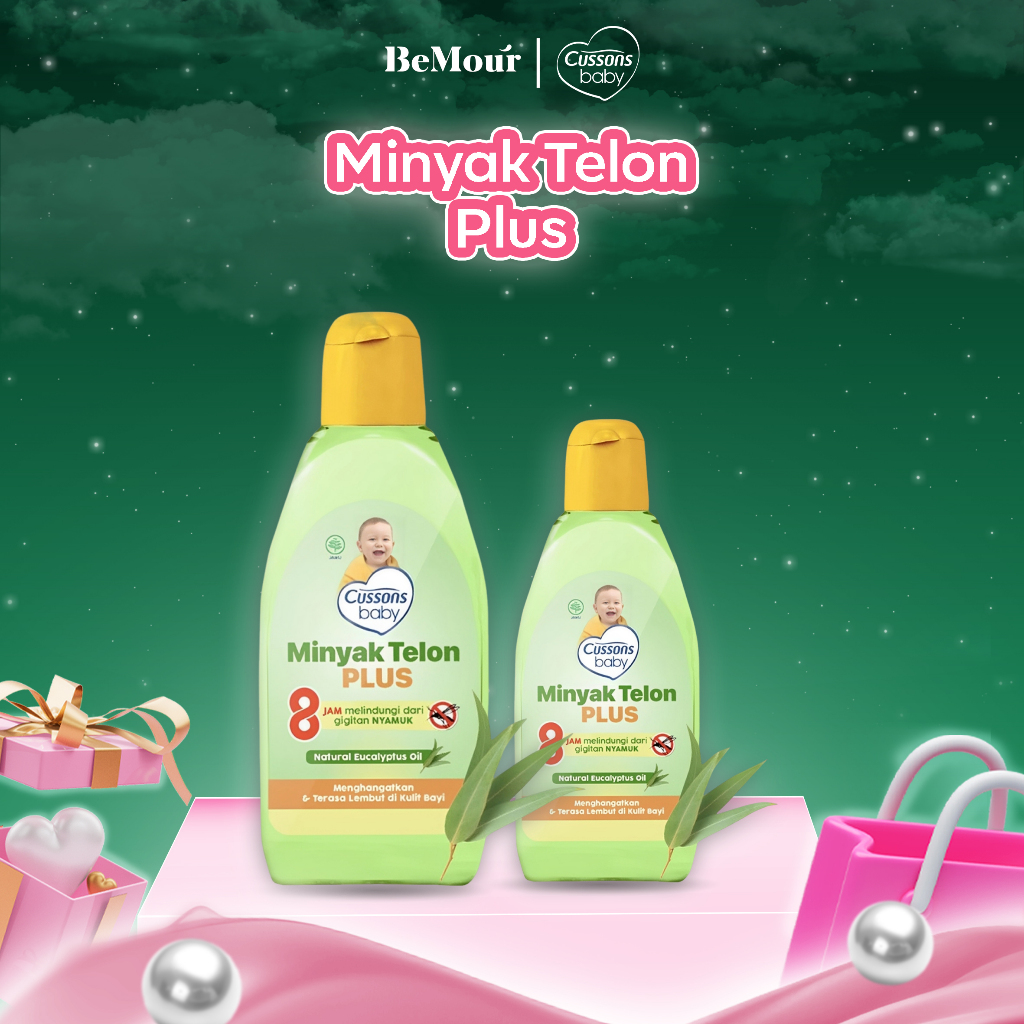 CUSSONS BABY - MINYAK TELON PLUS ( 60 | 90 | 150 ml ) - Minyak Telon Kulit Bayi Lindungi dari Nyamuk