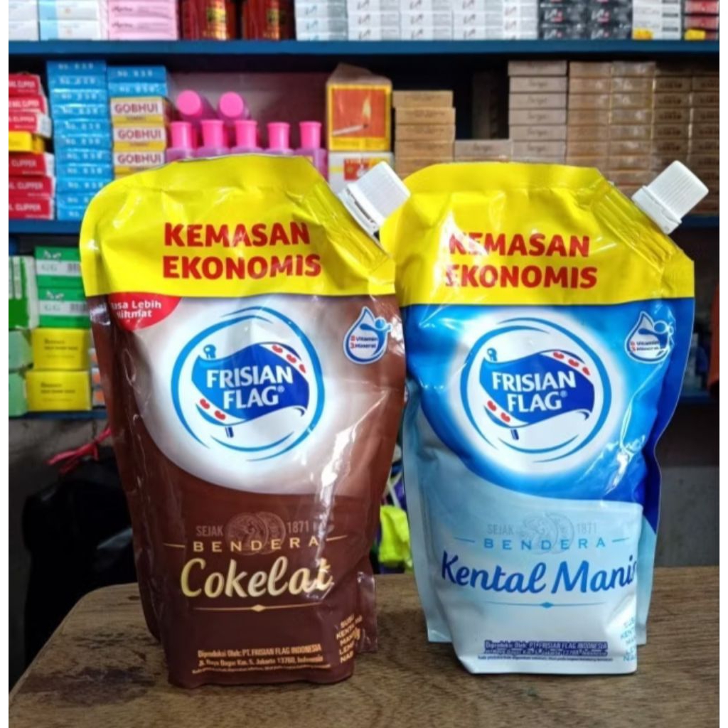 

(Promo) SUSU FRISIAN FLAG bendera pouch 545gr putih/coklat kental manis
