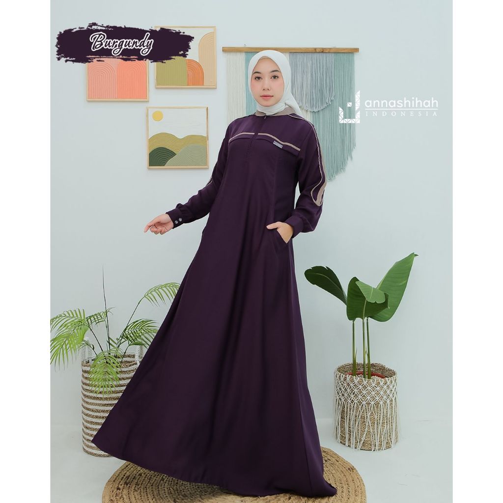 ANNASIHAH Gamis Alula Plat By Annasihah gamis murah kekinian yang paling banyak dicari