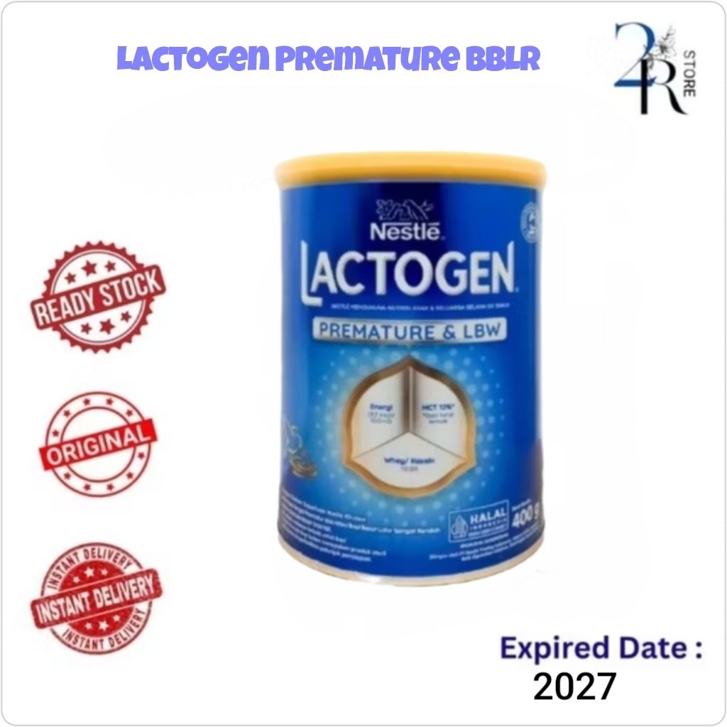 LACTOGEN PREMATURE & BBLR 0-12 BULAN 400 G / SUSU FORMULA BAYI PREMATUR LAHIR BERAT RENDAH