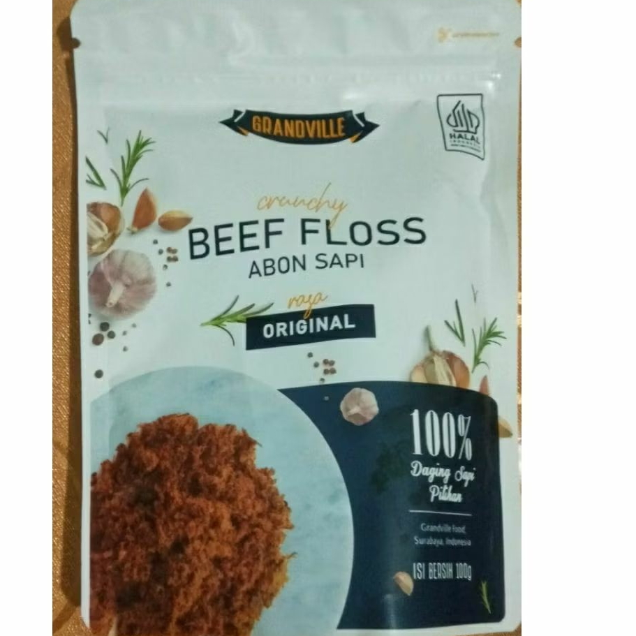 

Abon Sapi Grandville Crunchy Beef Floss Rasa Original & Spicy 100gr