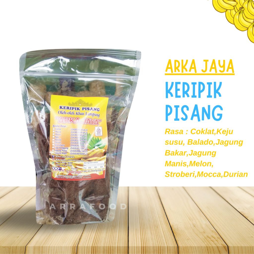 

Keripik pisang Cokelat Arka Jaya asli khas Lampung