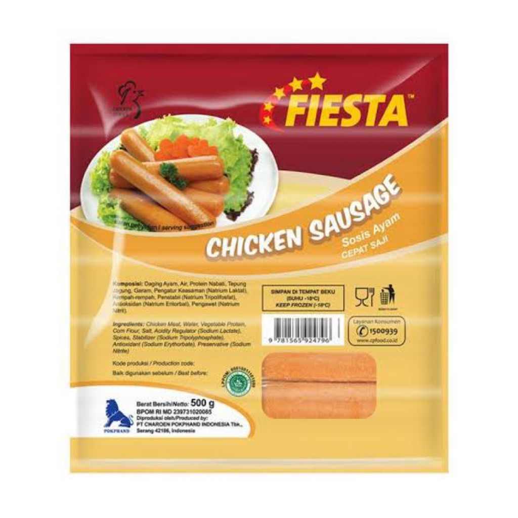 

Fiesta Sosis Ayam 500 Gram Chicken Sausage