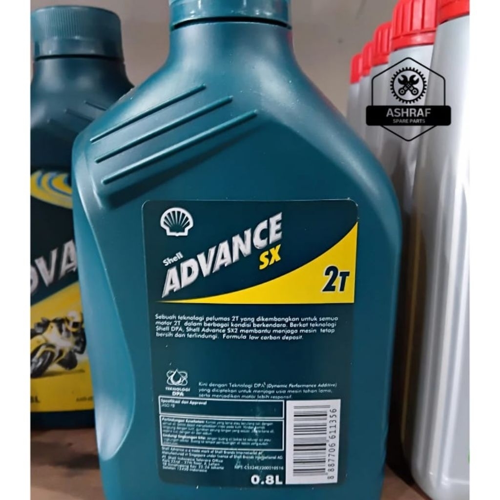 Larismanistokokku Oli 2 Tak Oli Samping Shell Advance Sx2 0,8 Liter Original
