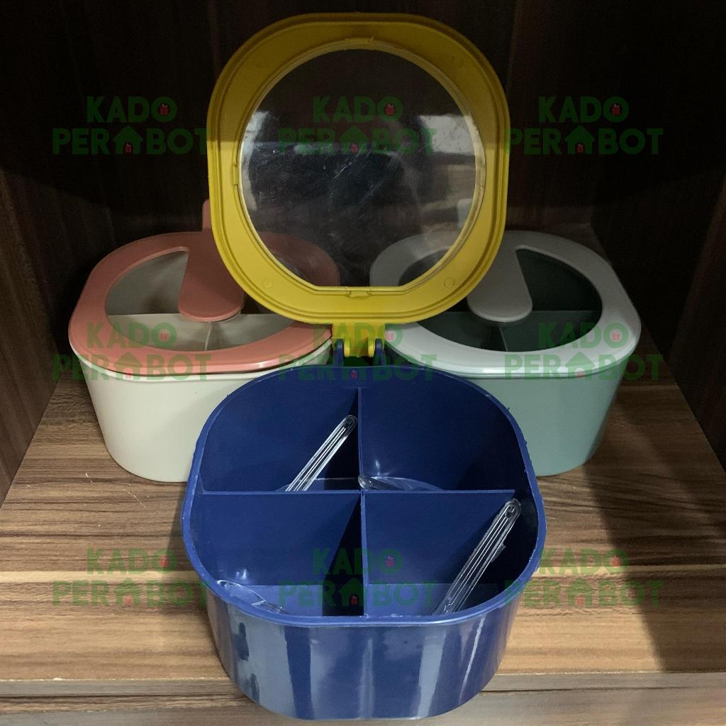 Tempat Bumbu 4 Sekat-Tempat Bumbu Dapur Unik-Wadah Bumbu Dapur Cantik-Tempat Bumbu 4 in 1 Kotak