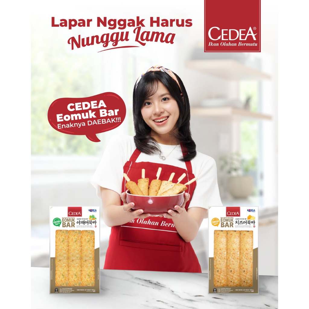 

CEDEA Korean Fish Cake Eomuk Bar Veggies and Cheese Odeng 200gram isi 3 - Kheiza Frozen