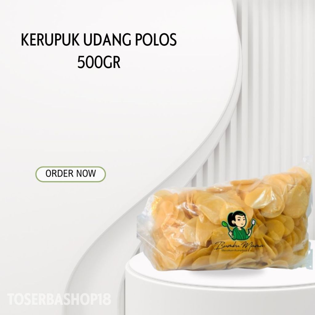 

Kerupuk Udang Polos 500gr / Kerupuk Siap Goreng