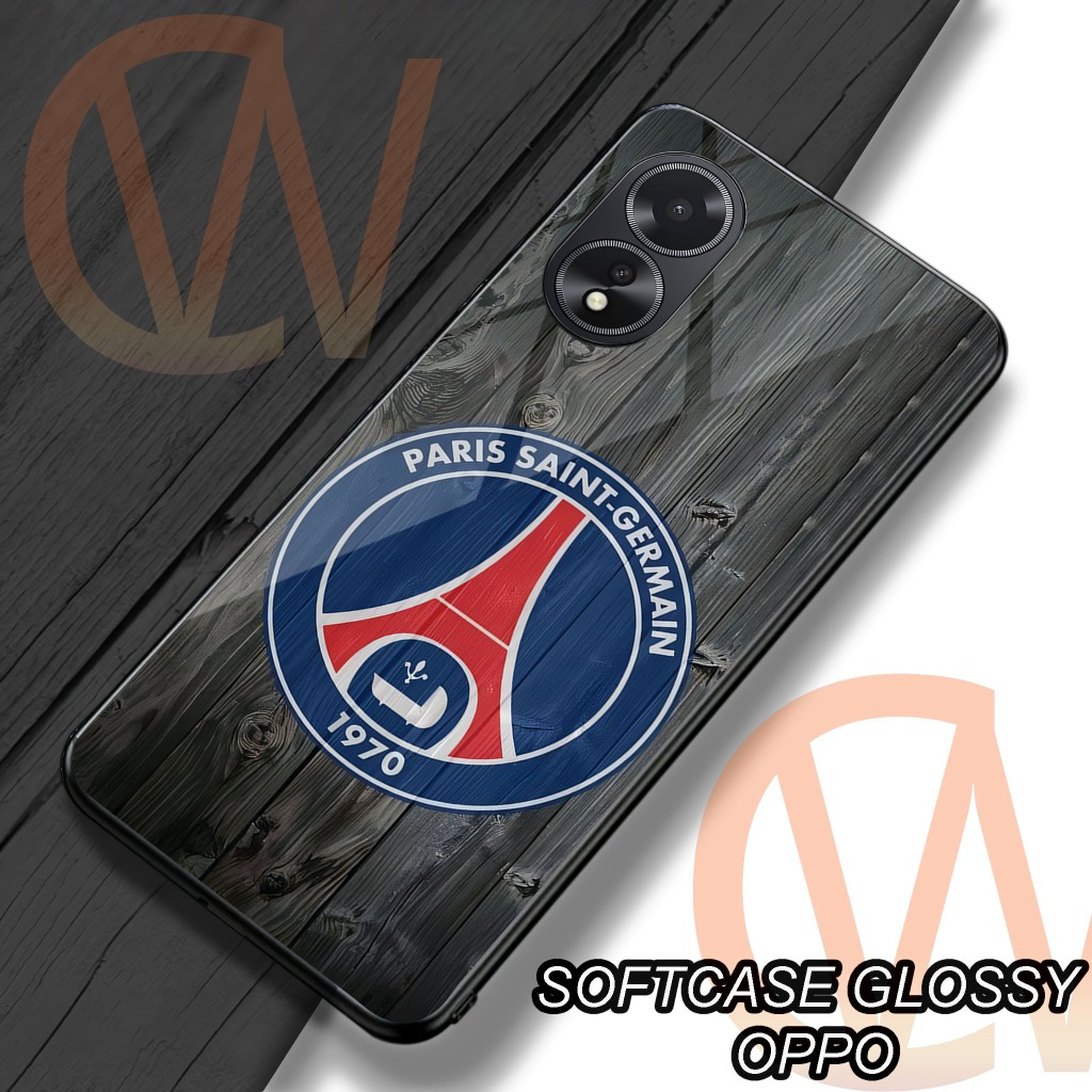 ( MA 16 PSG ) Case Glossy HD  OPPO (A60)(A16)(A17)(A17K)(A18)(A38 4G)(A58 4G )(A53/A33)(A74)(A76)(A9