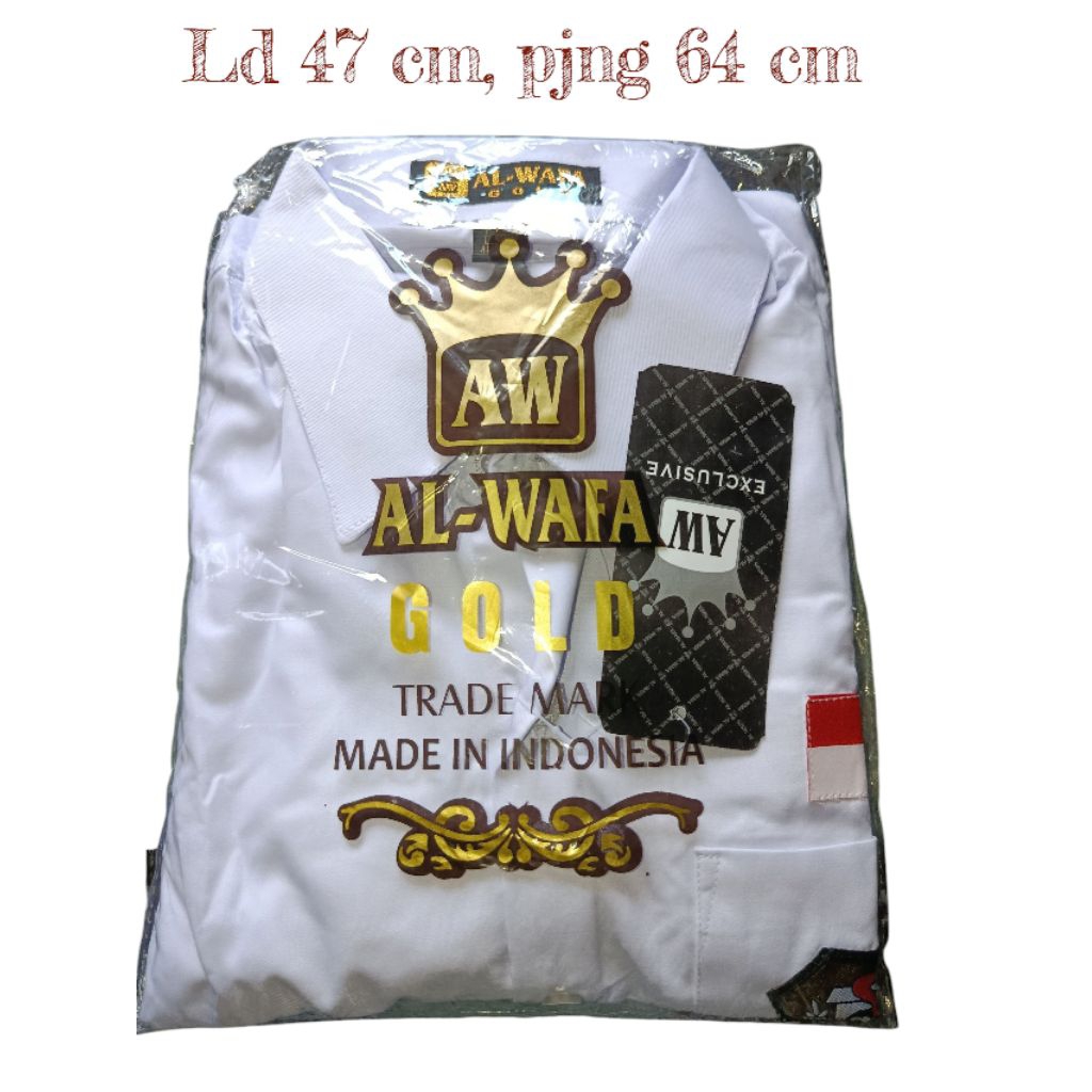 Kemeja putih Al Wafa No. 8| seragam sekolah